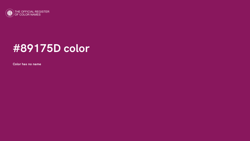 #89175D color image