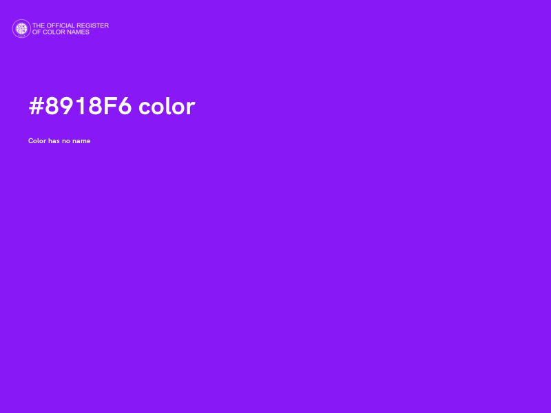 #8918F6 color image