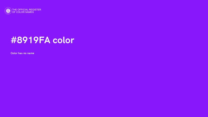 #8919FA color image