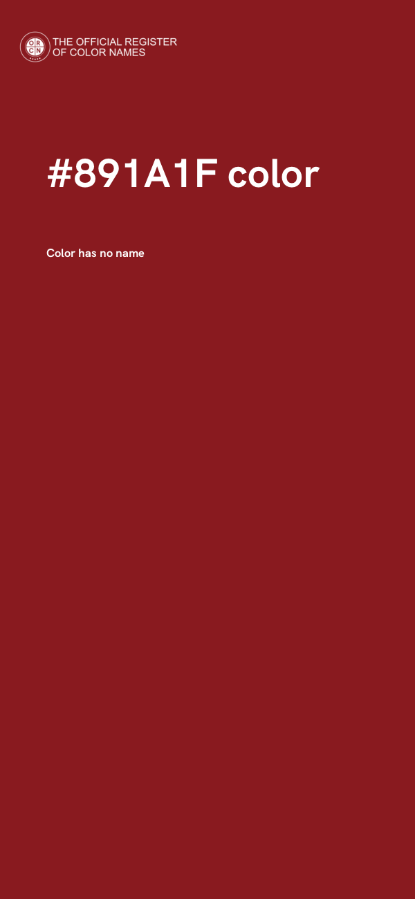 #891A1F color image