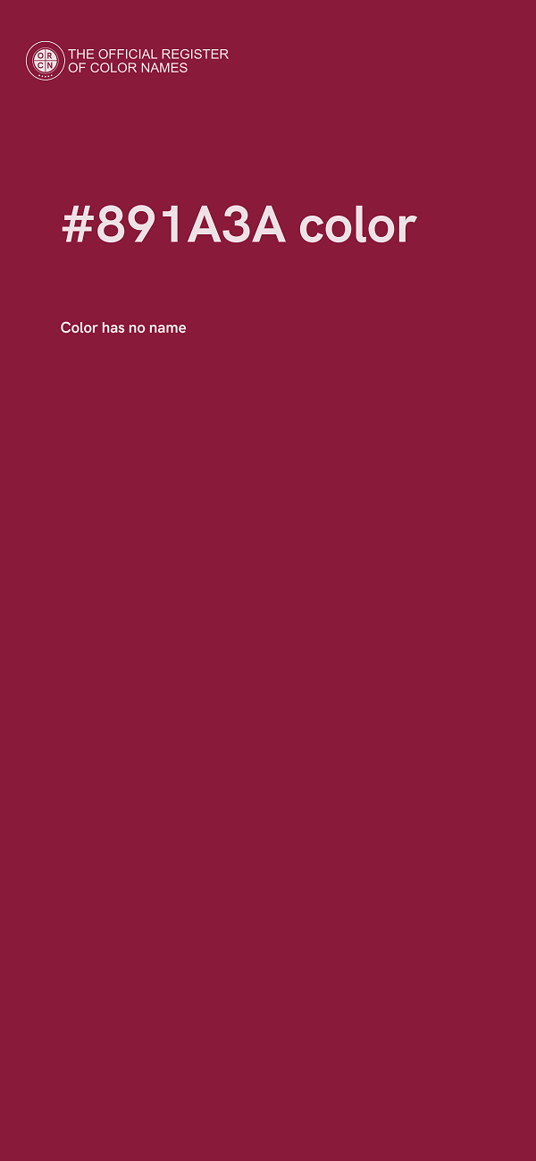 #891A3A color image