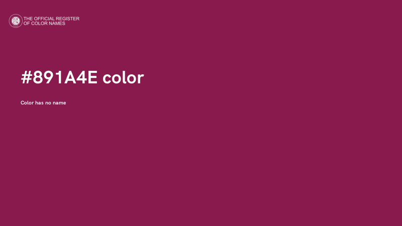 #891A4E color image