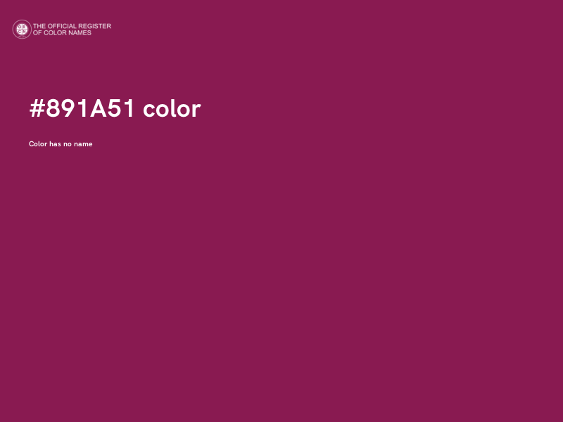 #891A51 color image