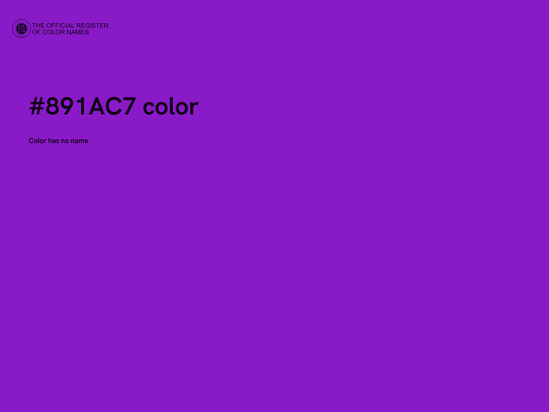 #891AC7 color image