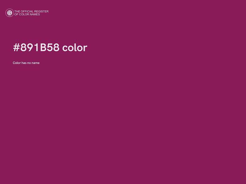 #891B58 color image