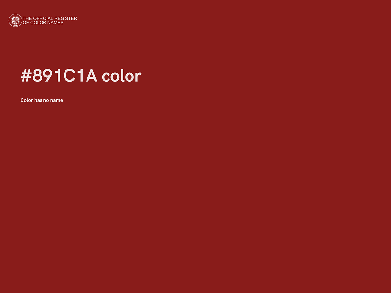 #891C1A color image