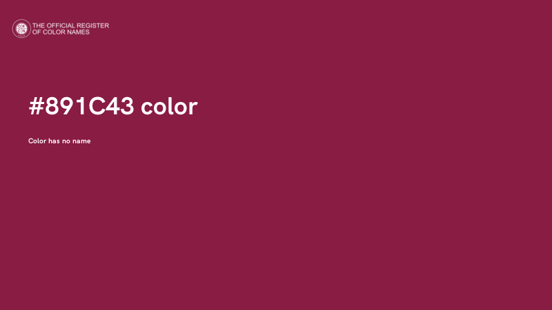 #891C43 color image