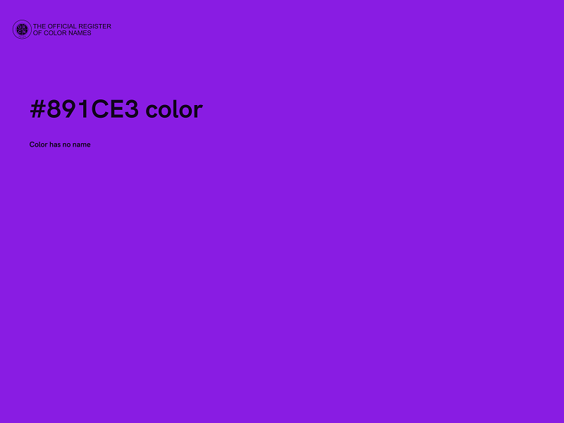 #891CE3 color image