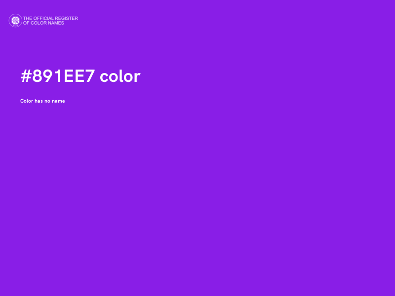 #891EE7 color image