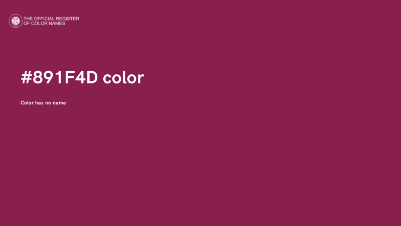 #891F4D color image