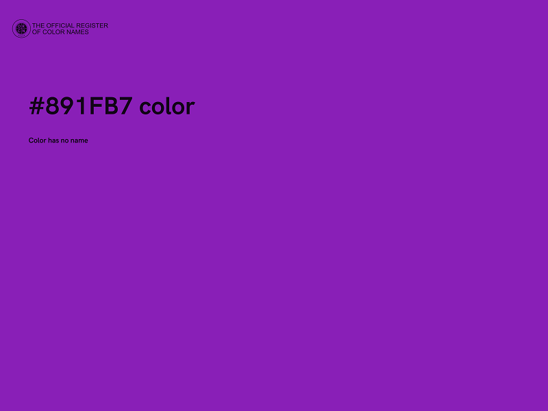 #891FB7 color image