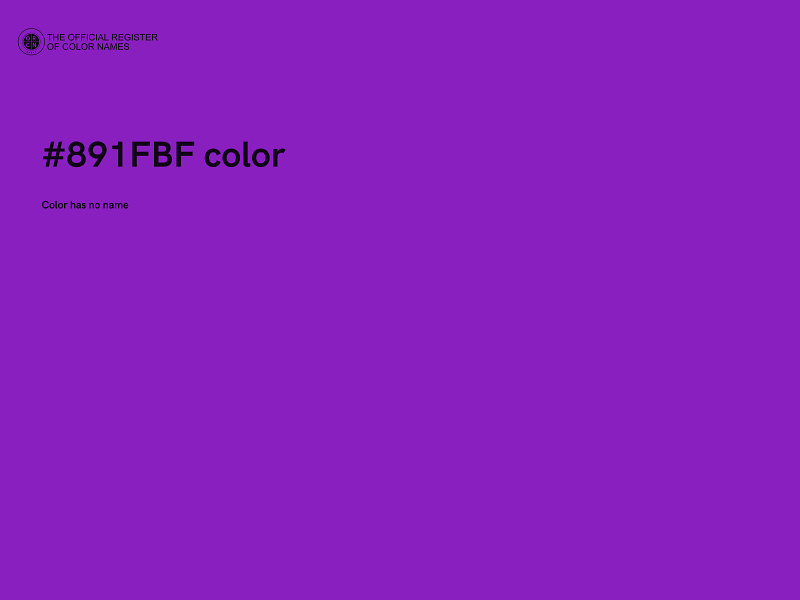 #891FBF color image