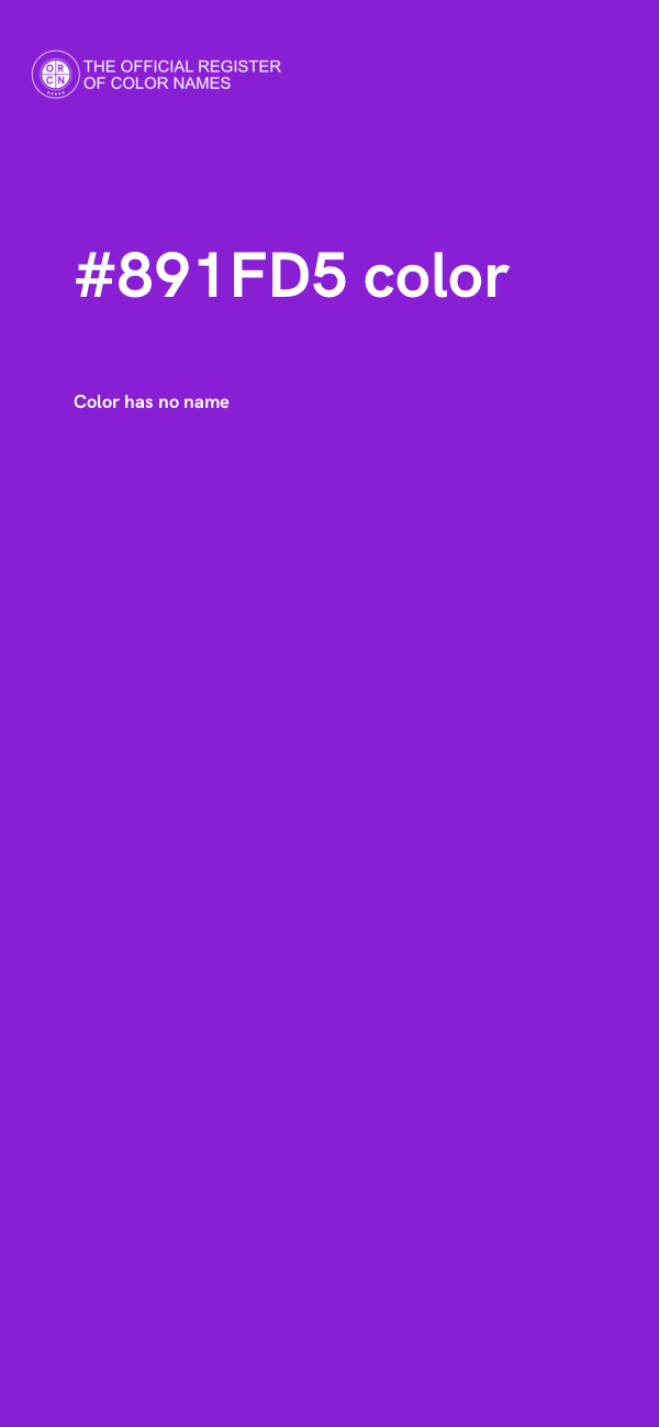 #891FD5 color image