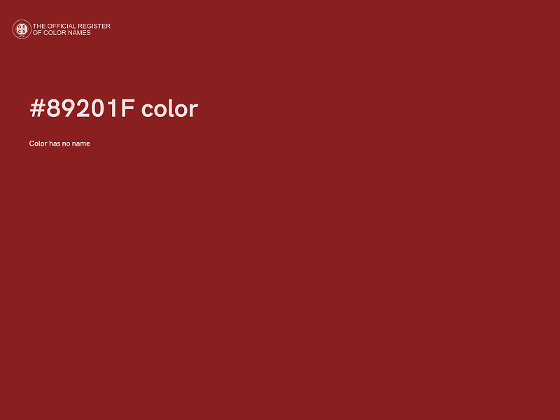 #89201F color image