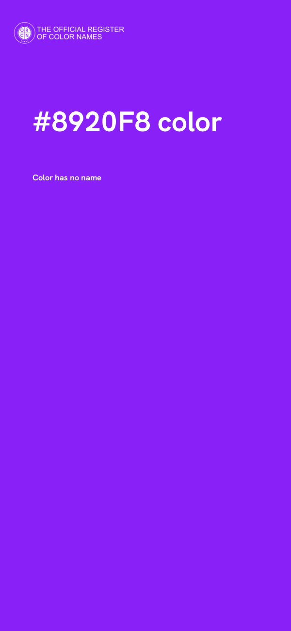 #8920F8 color image