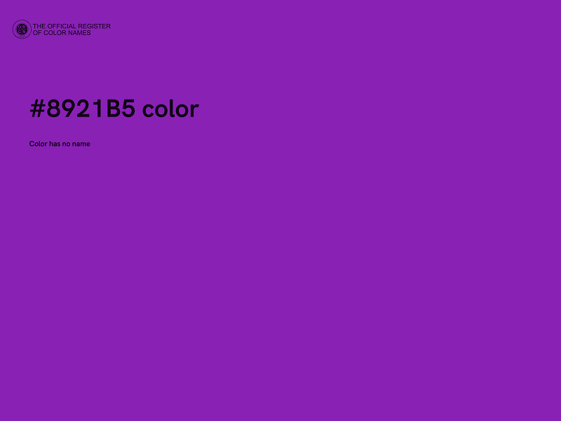#8921B5 color image
