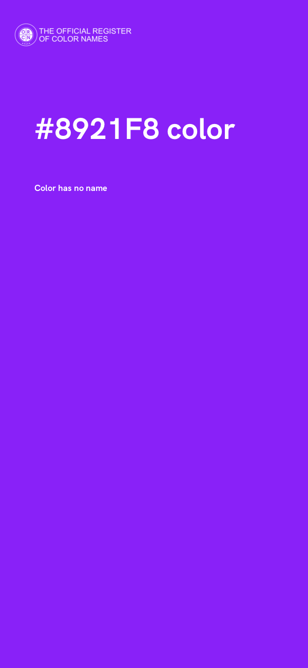 #8921F8 color image