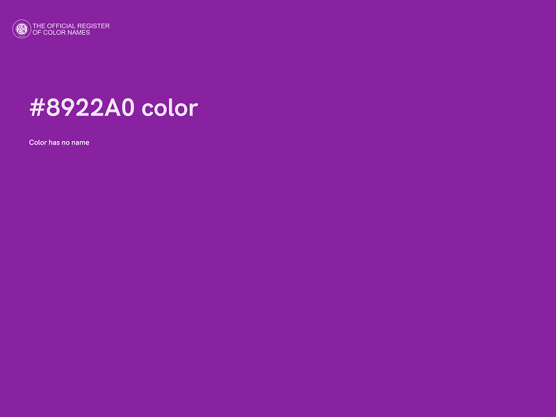 #8922A0 color image