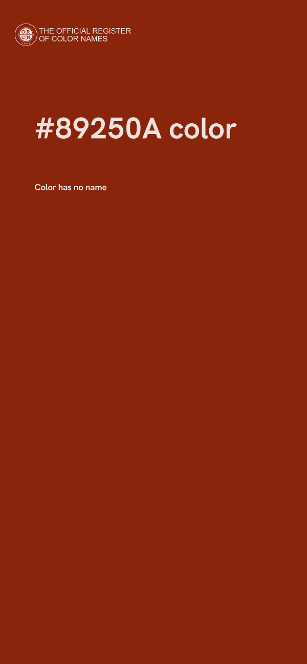 #89250A color image