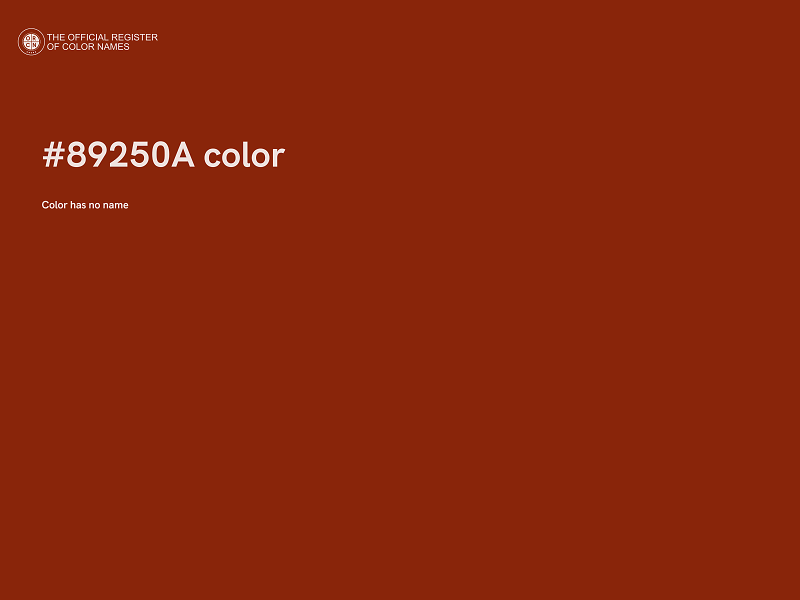 #89250A color image