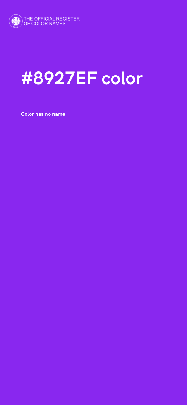 #8927EF color image