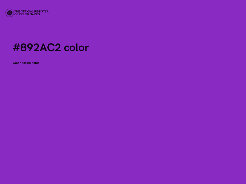 #892AC2 color image