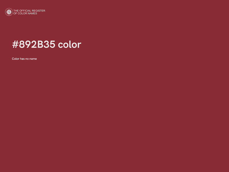 #892B35 color image