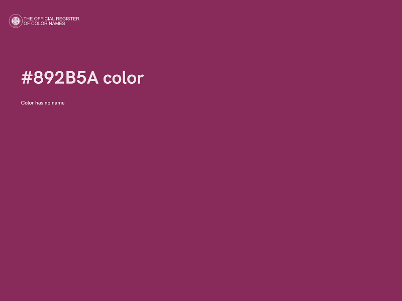 #892B5A color image