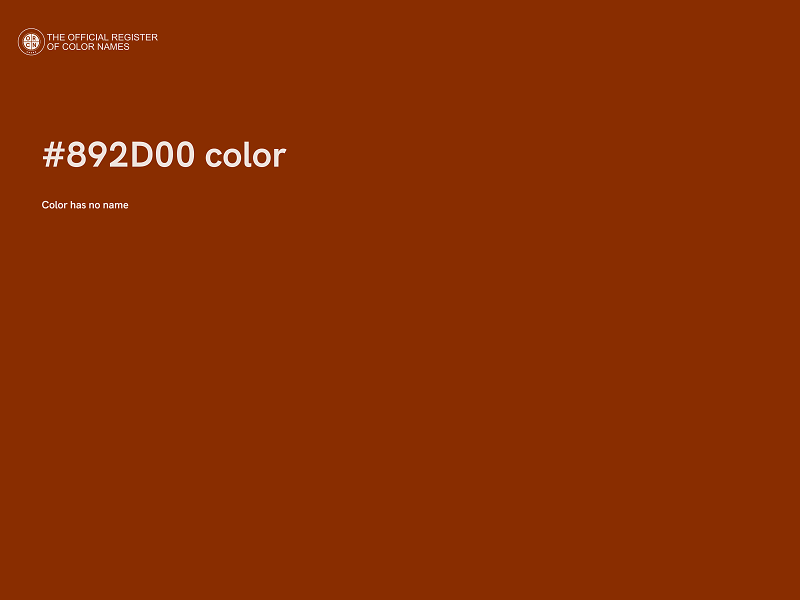 #892D00 color image