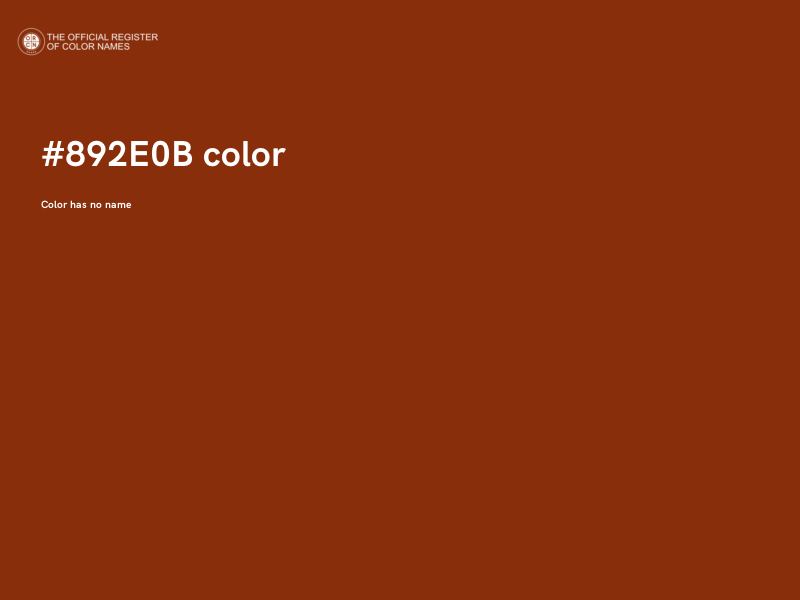 #892E0B color image