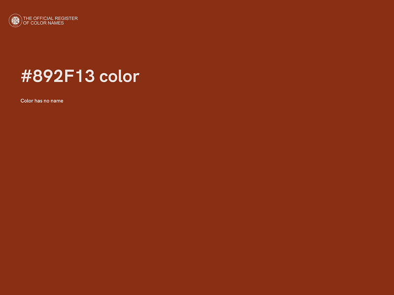 #892F13 color image