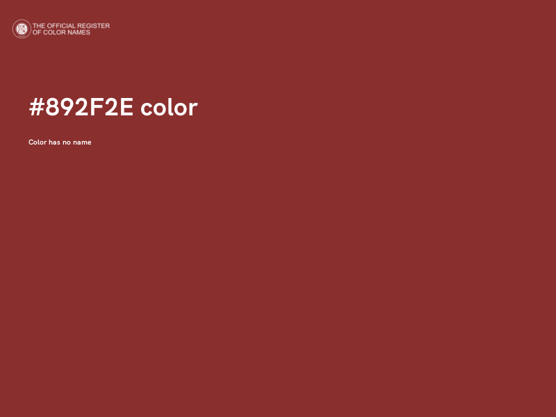 #892F2E color image