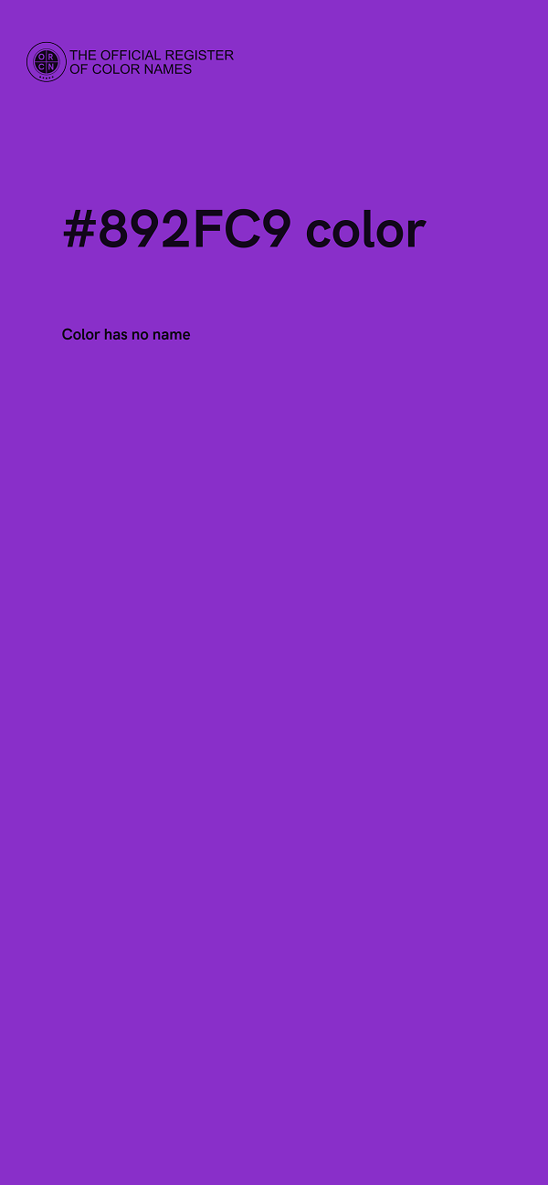 #892FC9 color image