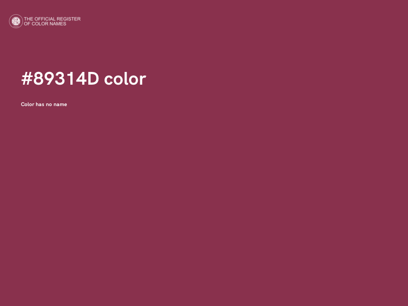 #89314D color image