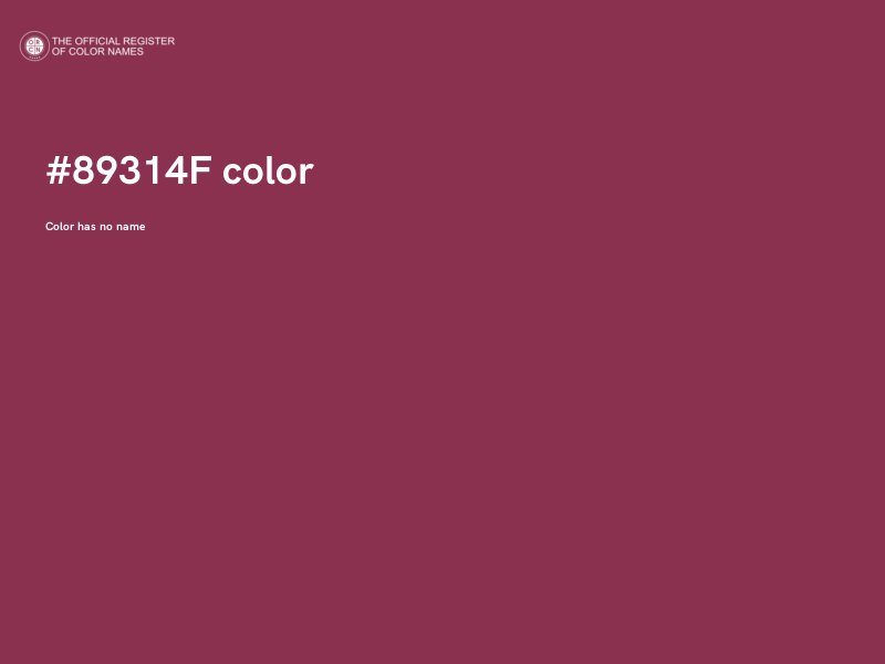 #89314F color image