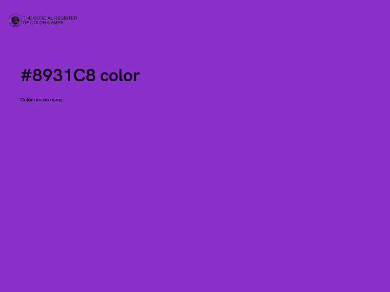 #8931C8 color image