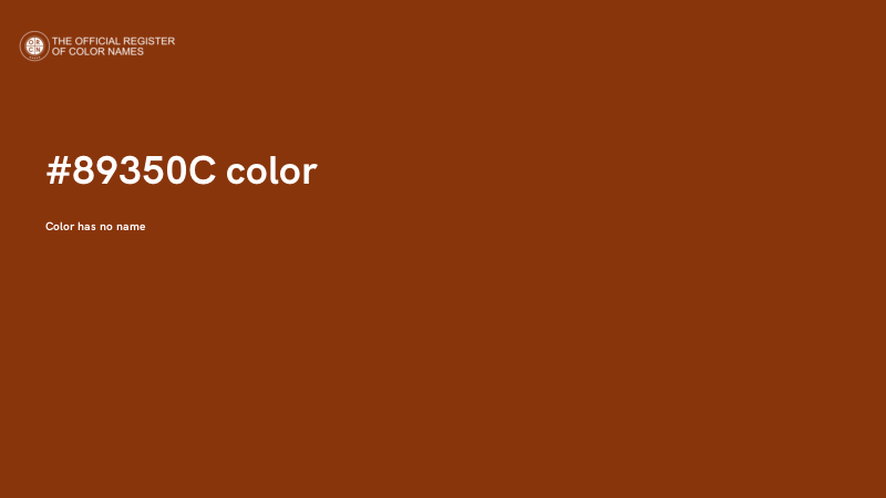 #89350C color image