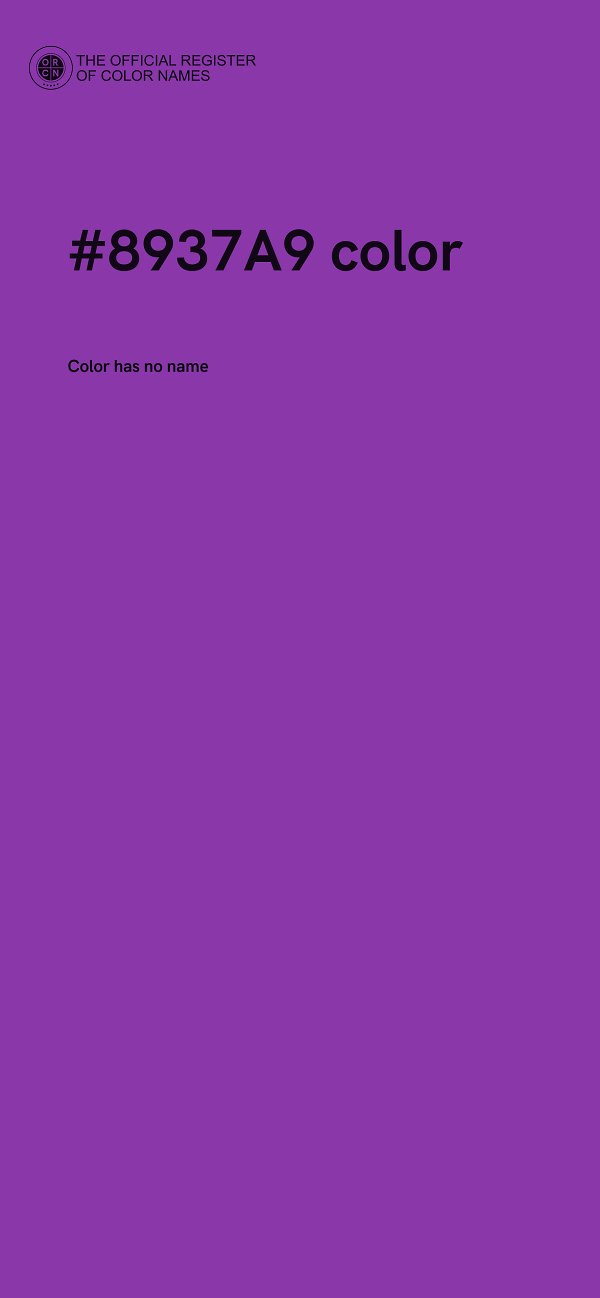 #8937A9 color image