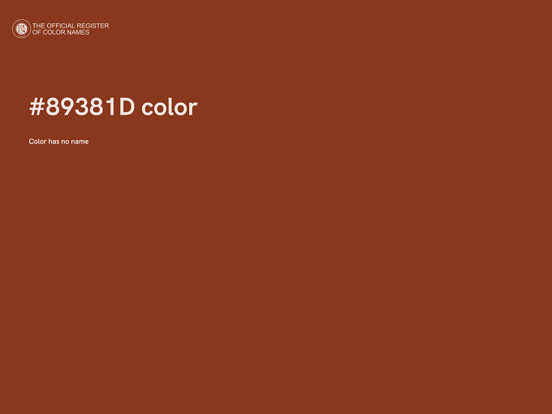#89381D color image