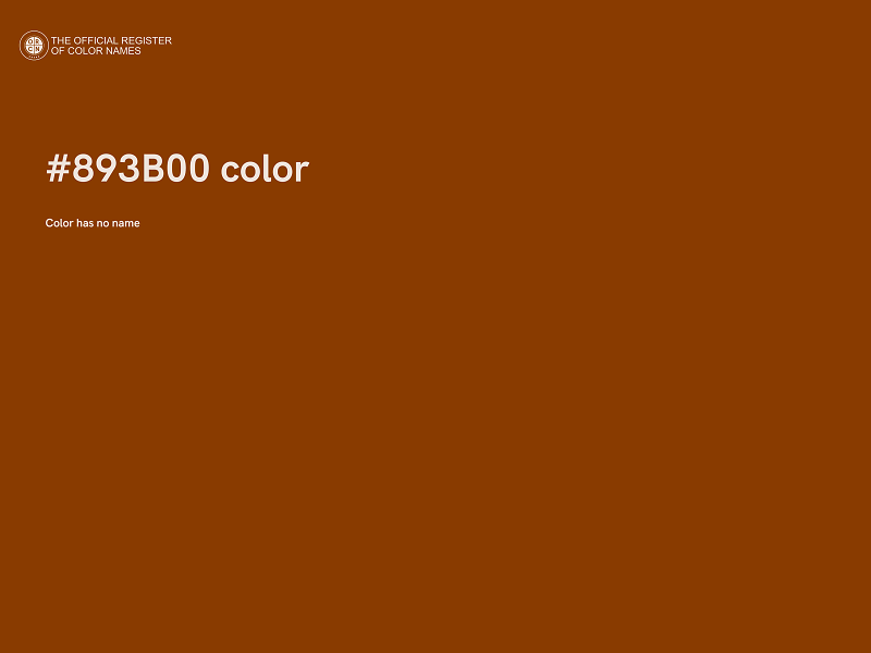 #893B00 color image