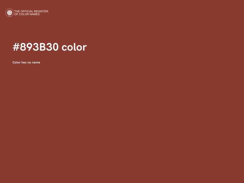 #893B30 color image