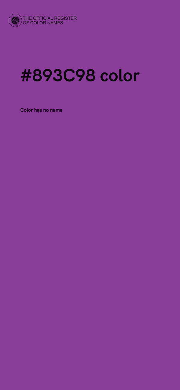 #893C98 color image