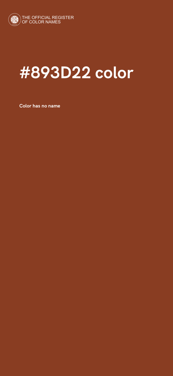 #893D22 color image