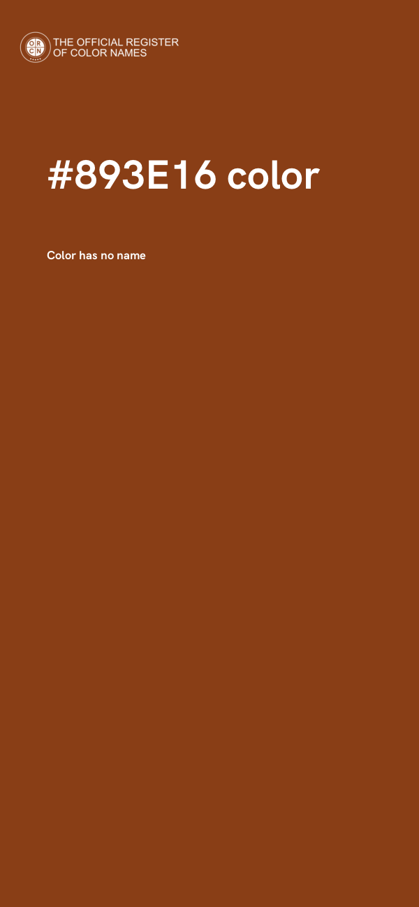 #893E16 color image