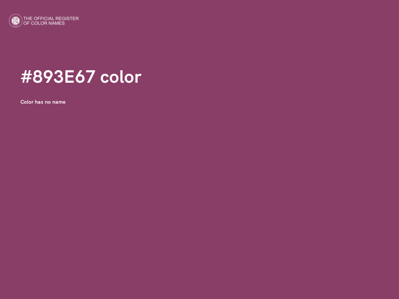 #893E67 color image
