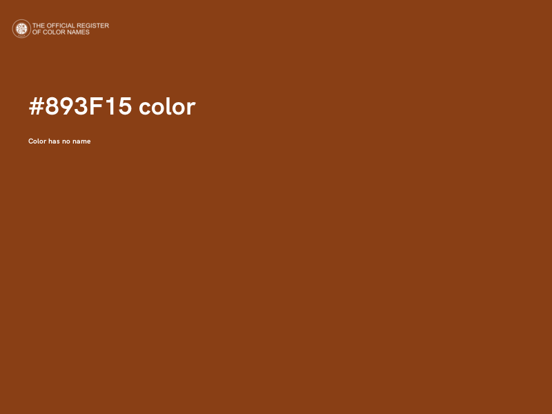 #893F15 color image