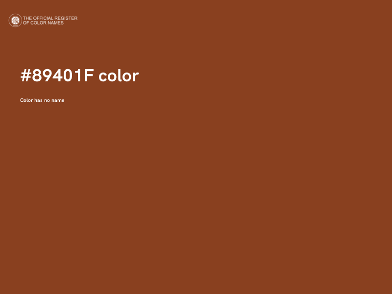 #89401F color image