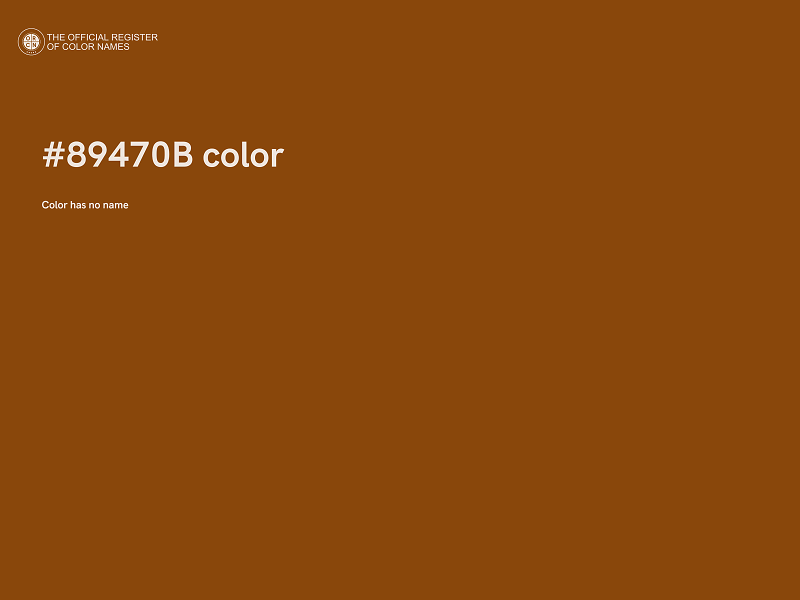 #89470B color image
