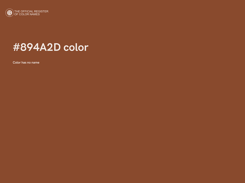 #894A2D color image