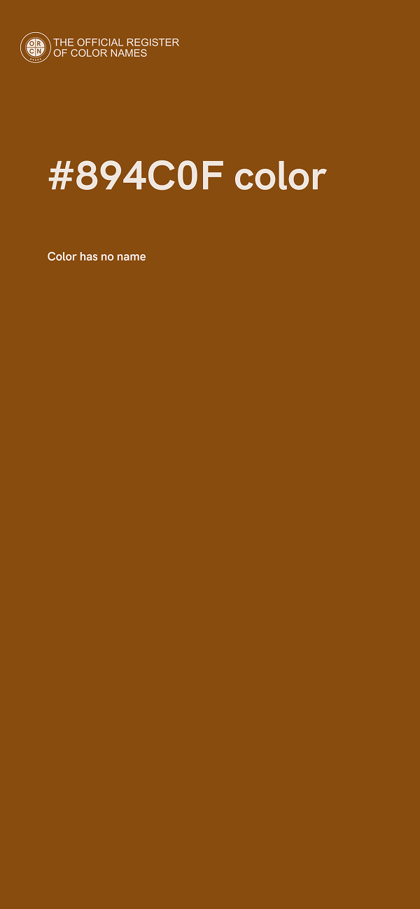 #894C0F color image